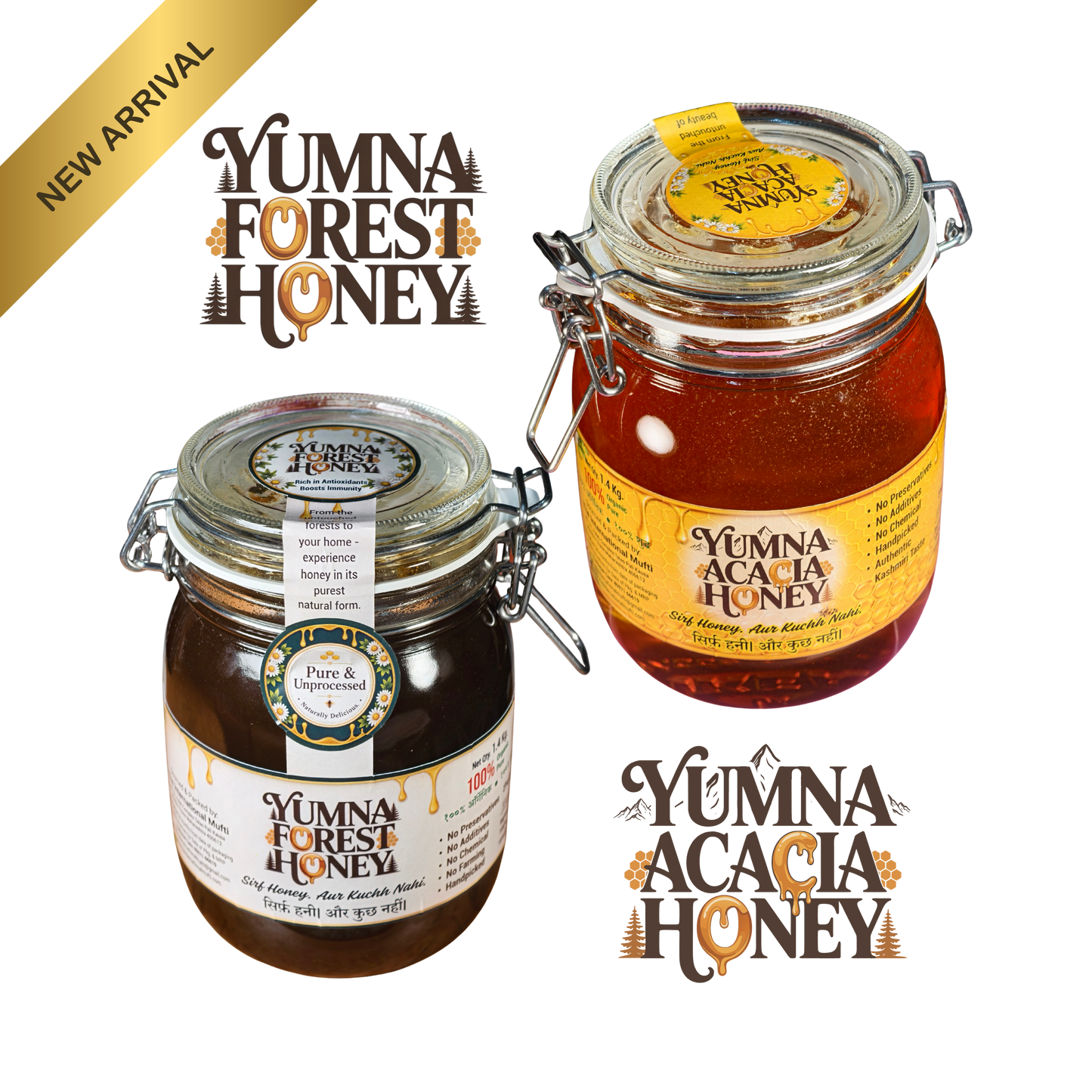 Yumna Forest & Acacia Honey 1.4kg Combo
